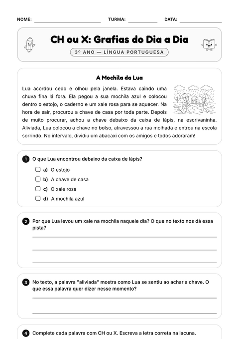 Prévia da atividade: CH ou X?