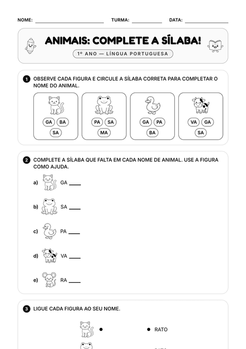 Prévia da atividade: A sílaba que falta