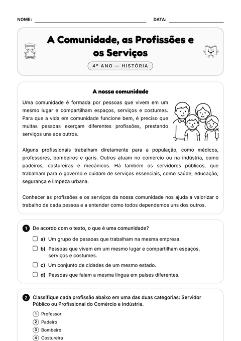 Prévia da atividade: Comunidade e trabalho