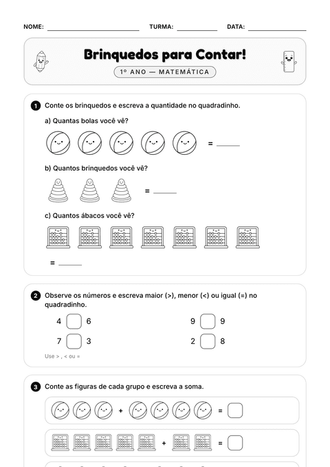 Prévia da atividade: Contar e registrar quantidades