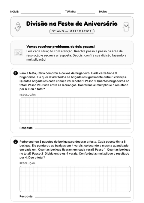 Prévia da atividade: Desafio: divisão em duas etapas