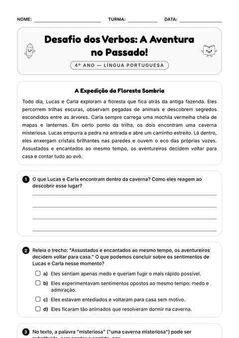 Prévia da atividade: Desafio: a história em outro tempo