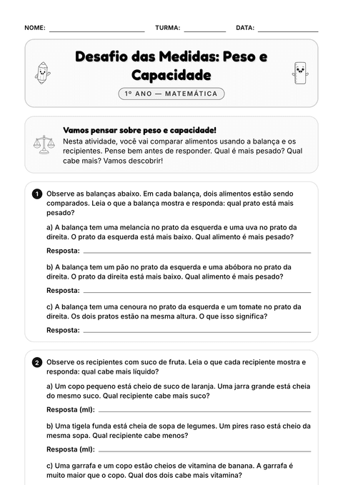 Prévia da atividade: Desafio: pesado ou leve?