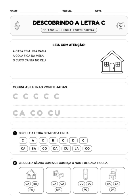 Prévia da atividade: Descobrindo a letra C