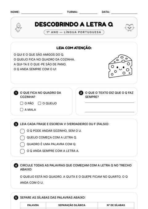 Prévia da atividade: Descobrindo a letra Q