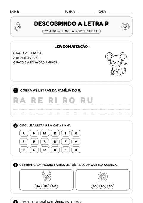 Prévia da atividade: Descobrindo a letra R