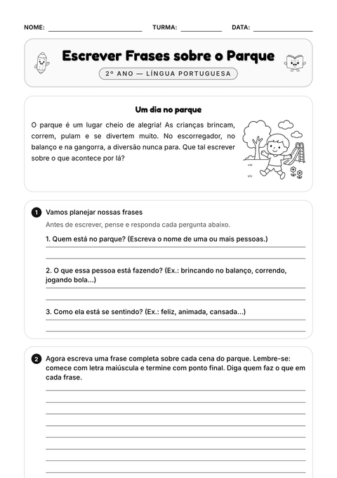 Prévia da atividade: Frases sobre a cena