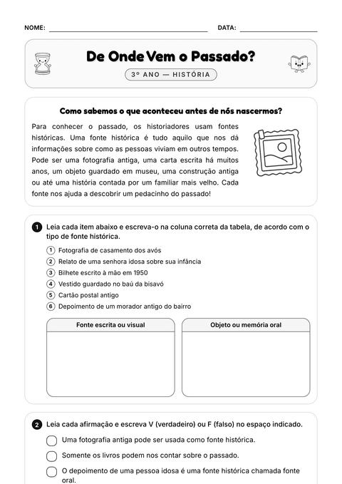 Prévia da atividade: Fontes históricas
