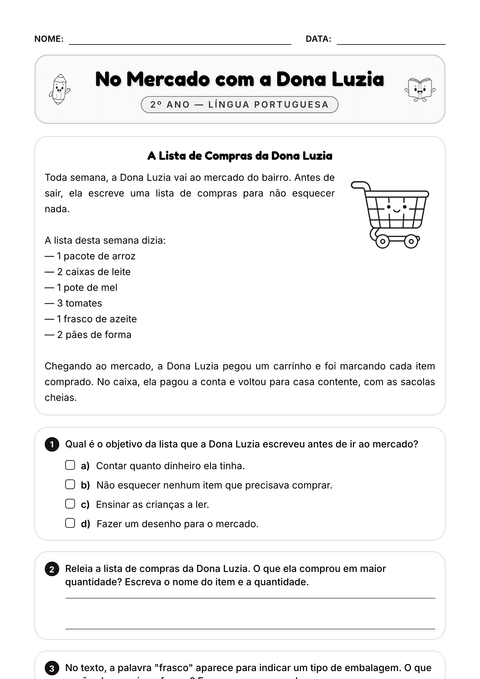 Prévia da atividade: Interpretar e organizar uma lista