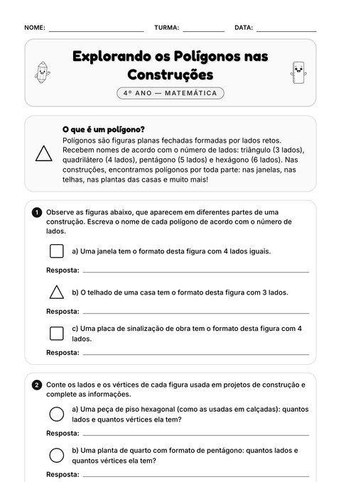 Prévia da atividade: O nome das figuras