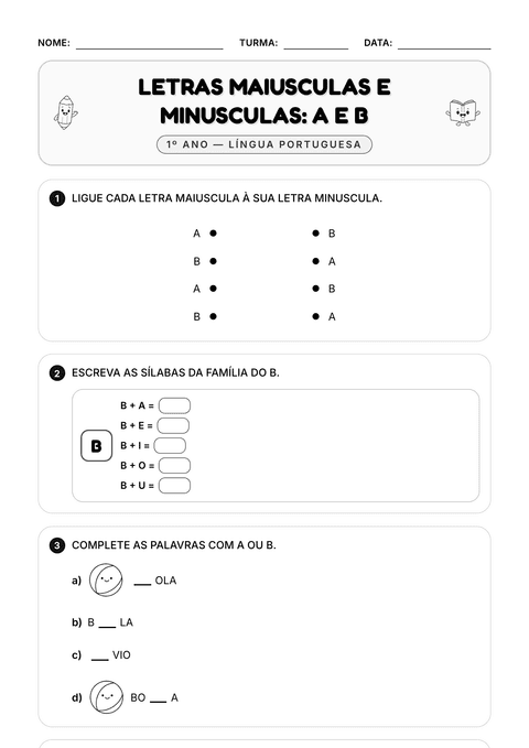 Prévia da atividade: Maiúsculas e minúsculas