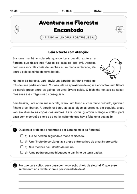 Prévia da atividade: Narrativa: começo, meio e fim