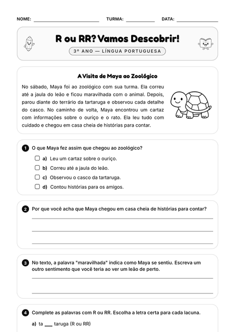 Prévia da atividade: Ortografia: R e RR