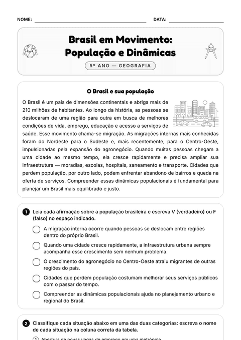 Prévia da atividade: População e dinâmicas do Brasil