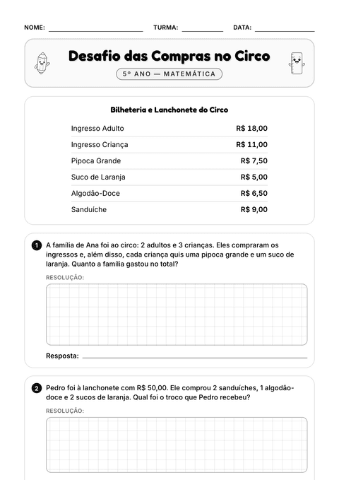 Prévia da atividade: Problemas de dinheiro em várias etapas