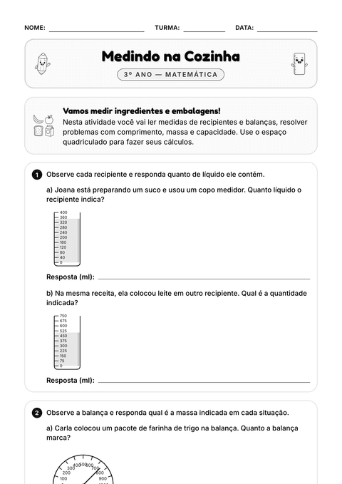 Prévia da atividade: Desafio: problemas de medidas