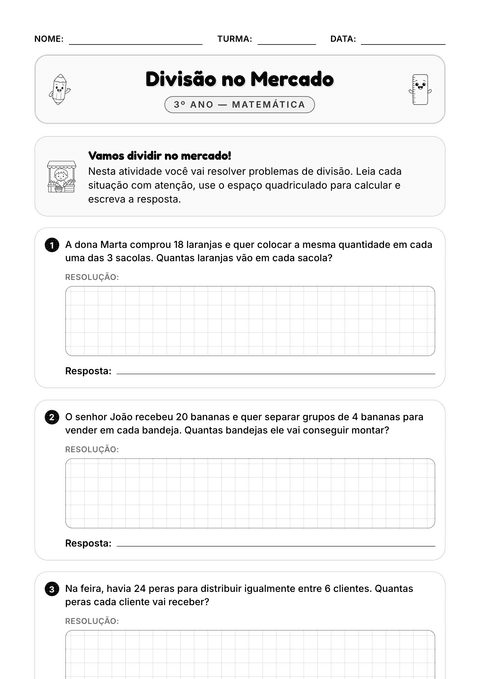 Prévia da atividade: Problemas de dividir