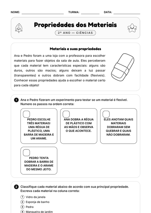 Prévia da atividade: As propriedades dos materiais