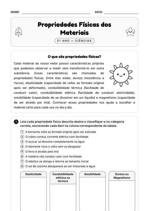 Prévia da atividade: Propriedades dos materiais