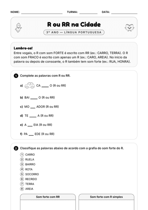 Prévia da atividade: R ou RR?