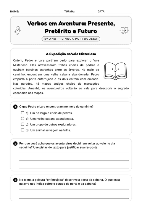 Prévia da atividade: Os tempos do verbo na história